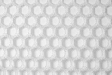 Hexagonal abstract background backdrop. Printed on a 3D printer with transparent plastic.