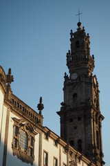 Fototapeta na wymiar Tower of the Church of the Clerics in Porto