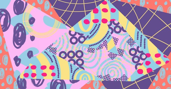 Bright abstract pattern, modern illustration for print, screen saver, background, textile, packaging, cover.