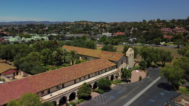 Aerial View Of Santa Ynez , Solvang, California.