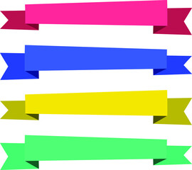 Fototapeta premium set of colorful ribbons