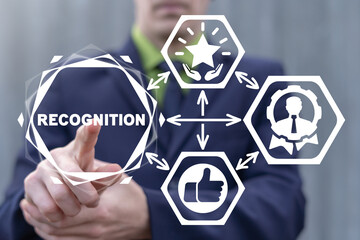Business concept of employee recognition.