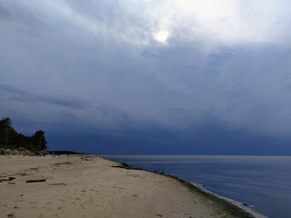 storm over the sea