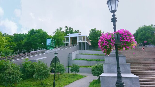 Potemkin Stairs and vintage Odessa Funicular, Ukraine