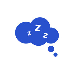 Speech or think bubble, empty communication cloud. Vector design element.	