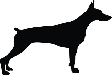 black dog silhouette