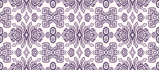 Abstract Ethnic Vector Seamless Pattern. Trendy boho tile. African textile design. Scandinavian ornament. Perfect for wallpaper, cloth, wrapping paper and other endless fill.