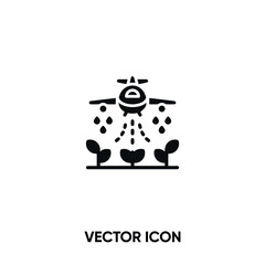 Crop duster plane vector icon. Modern, simple flat vector illustration for website or mobile app.Plane symbol, logo illustration. Pixel perfect vector graphics	