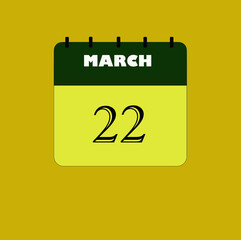 Vector with schedule icon with the month days.