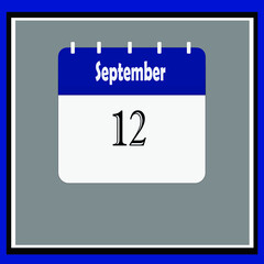 Vector with schedule icon with the month days.