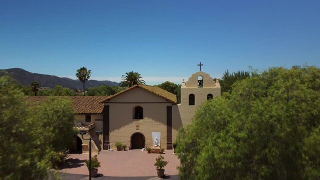 Aerial View Of Santa Ynez , Solvang, California.