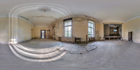 abandoned empty concrete room or old building. full seamless spherical hdri panorama 360 degrees...