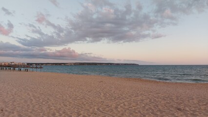 sunset on the beach