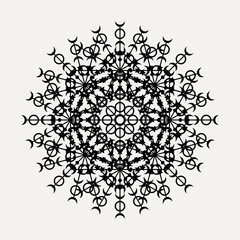 Graphic abstract Mandala Lace Ornament Pattern Background.