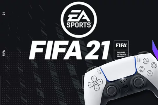 Playstation 5 Dual Sense controller with FIFA 21 game blurred in the  background. Rio de Janeiro, RJ, Brazil. June 2021. Stock Photo | Adobe Stock