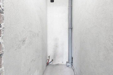 interior of the apartment without decoration in gray colors