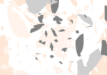 Terrazzo modern abstract template. Pink and grey