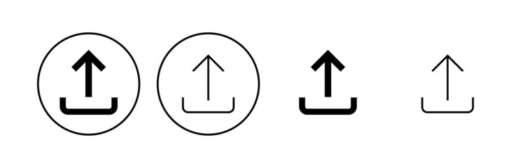 Upload icon set. load data symbol