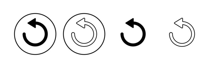 Refresh icon set. Reload icon vector. Update icon.