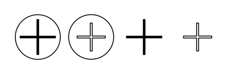 Plus Icon set. Add plus icon