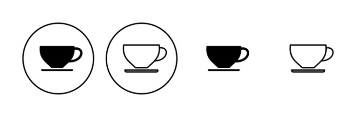 Coffee cup icon set. cup a coffee icon vector.