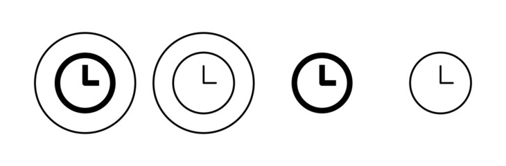 Clock icon set. Time icon vector. watch icon symbol