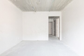 Obraz premium interior of the apartment without decoration in gray colors