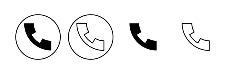 Call icon set. telephone icon vector. phone icon vector. contact us