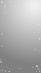 Sparse snowfall Christmas background. Subtle flyin