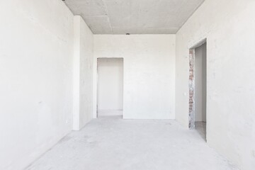 Fototapeta premium interior of the apartment without decoration in gray colors