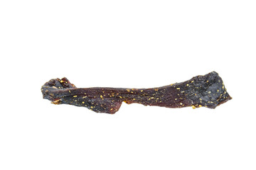 Fototapeta premium South african dried meat biltong isolated on a white background