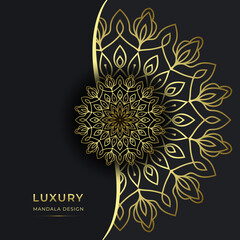 Luxury mandala background with golden Decorative pattern arabic islamic east style.mandala for web, print, Design.