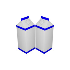 Juice Milk cardboard package mockup set.3D illustration.