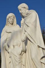 Fototapeta premium Statue at Holyfamily Church, Artesia