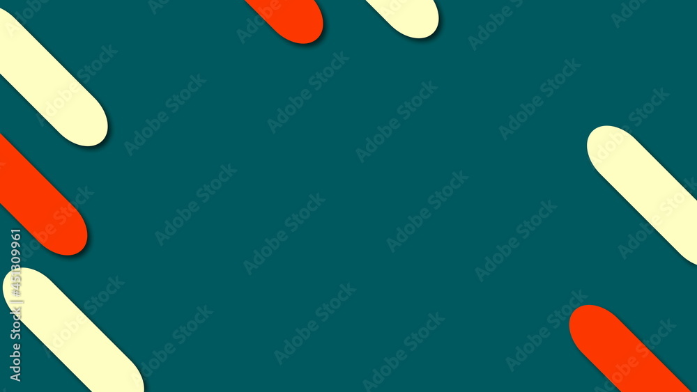 Poster flat style animation - 3d rendering computer generated creative for stylish videos