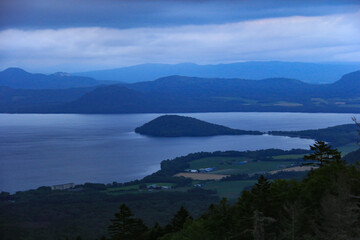 Fototapeta na wymiar 北海道の夏　津別峠からの屈斜路湖の眺望