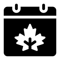 Leaf Glyph Icon Vector