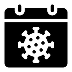 Virus Glyph Icon Vector