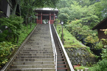 日本　群馬の草津温泉　8月長雨　各地の風景