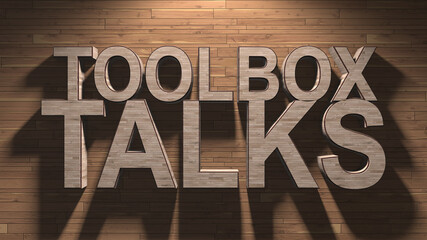 Toolbox Talk safety meeting related to workplace hazards and safe work practice