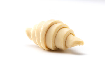 Frozen Croissant isolated on white