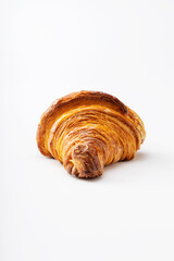 Plain Croissant isolated from white