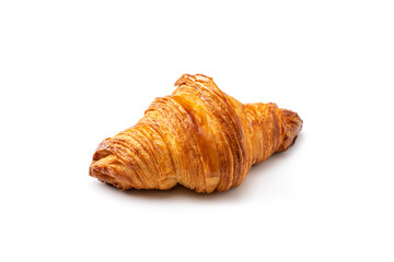 Plain Croissant isolated from white