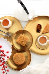 Moon Cake (Mooncake) Chinese Dessert Snack during Lunar New Year Mid Autumn Festival