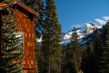 Obraz na płótnie Canvas cabin in the mountains