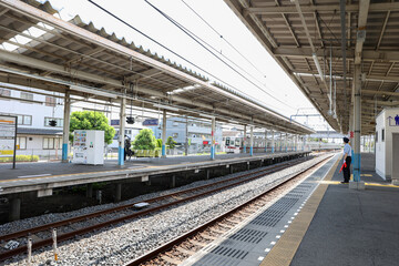 Fototapeta na wymiar 埼玉県南栗橋駅の無人の駅の様子