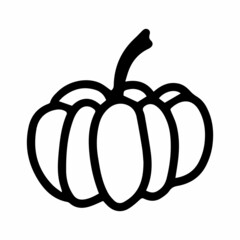 Vector halloween pumpkin clipart isolated on white background icon. Funny, cute illustration for seasonal design, textile, decoration kids playroom or greeting card. Hand drawn prints and doodle. 