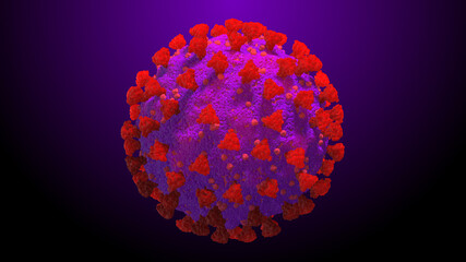 Covid-19 virus variants Alpha, Beta, Gamma and Delta from mutation of Covid SARS-CoV producing variant outbreaks, fast global vaccine and vaccination needed - 3D Illustration Rendering