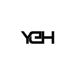 yeh letter initial monogram logo design