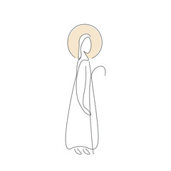 Jesus Christ on white vector illustration